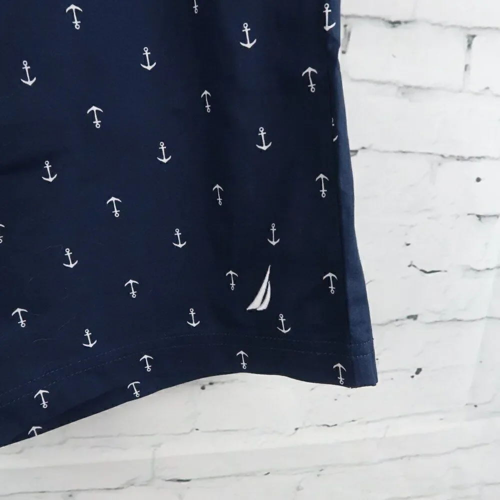 NAUTICA SLEEPWEAR MARITIME BLUE ANCHOR PRINT SLEEP SHORT SIZE MEDIUM NWT - Picture 10 of 11